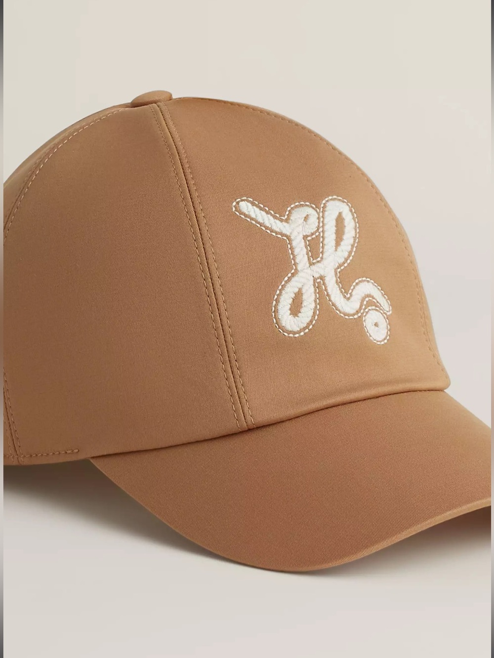 🐴 Hermes. Serena Nautic Cap Baseball Hat Biscuit Brown🏇